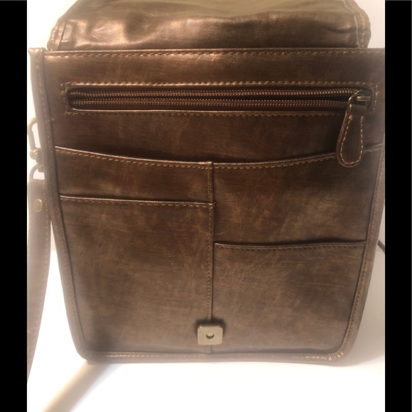 NEW Marc Chantel Bronze Shoulder Crossbody Purse - Picture 4 of 6